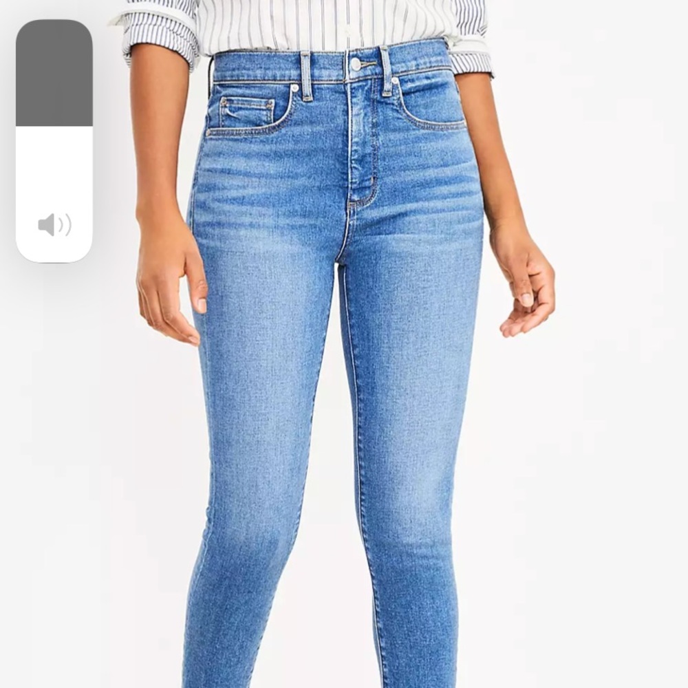 LOFT light wash distressed jeans